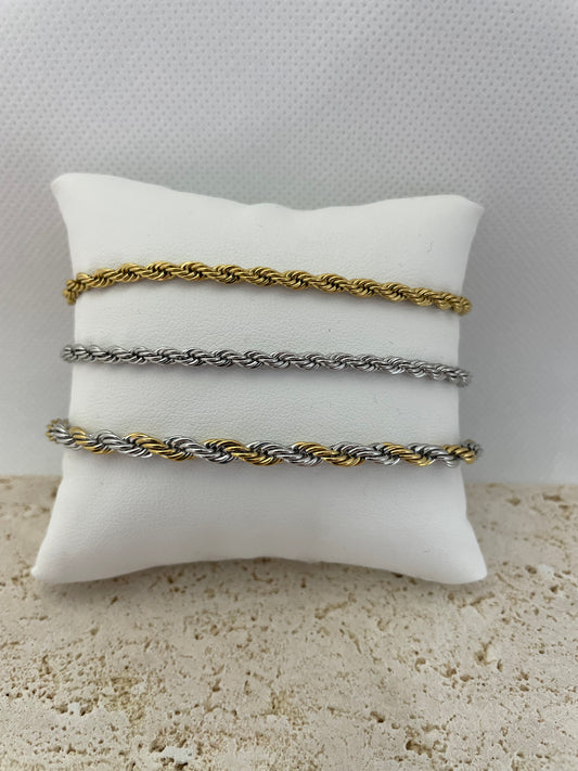 Βραχιόλι αλυσίδα πλεξούδα