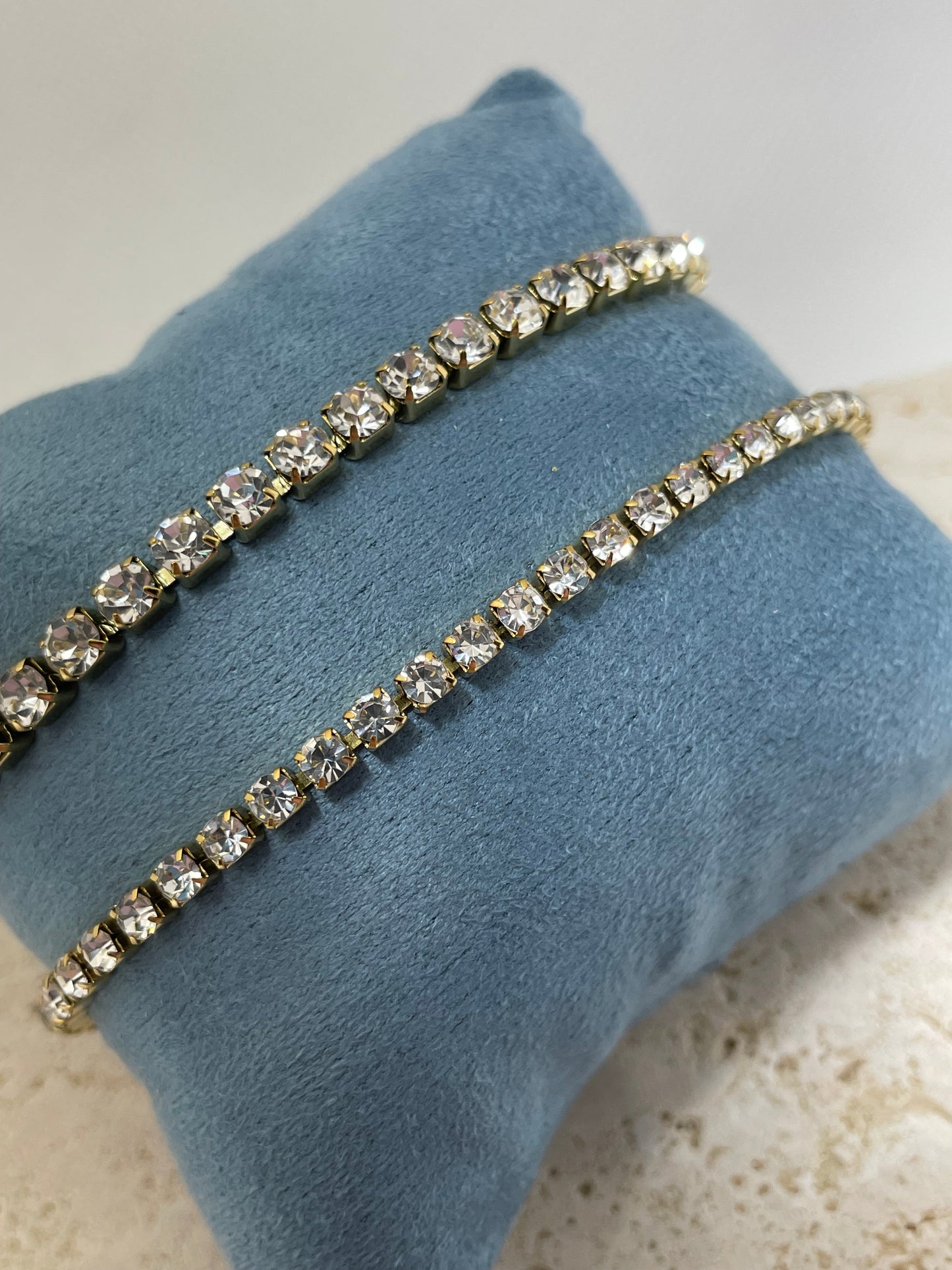 Βραχιόλι ριβιέρα λευκά zircon