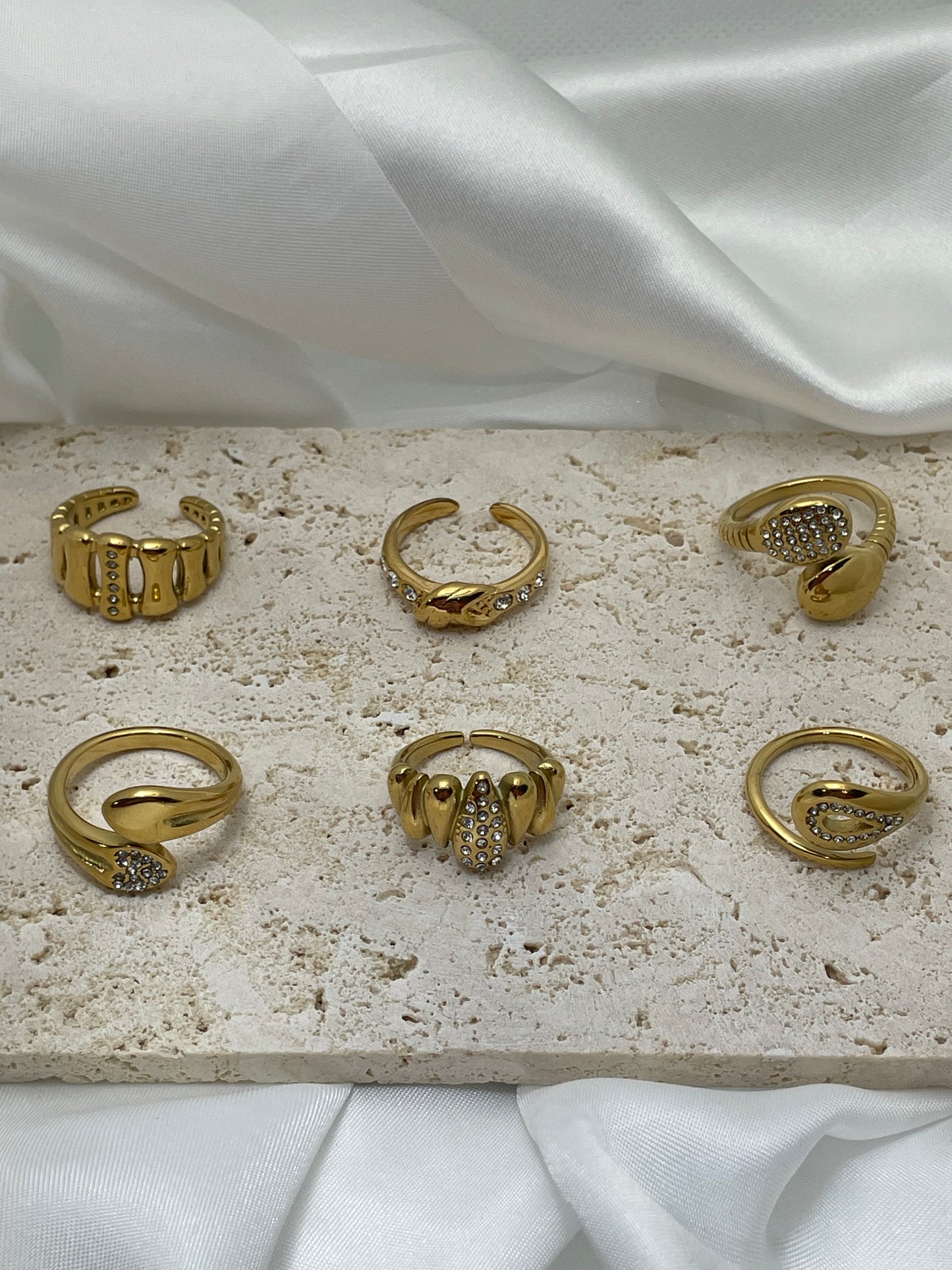 Ατσάλινα χρυσά δαχτυλίδια (Συλλογή 2)