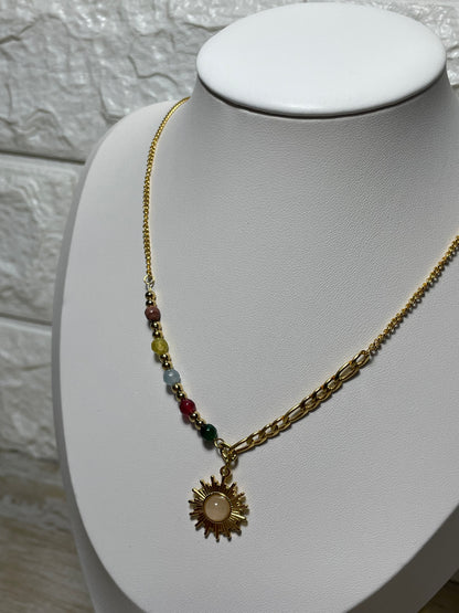 Χρυσό κολιέ ήλιος
