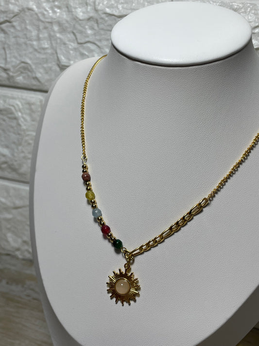 Χρυσό κολιέ ήλιος