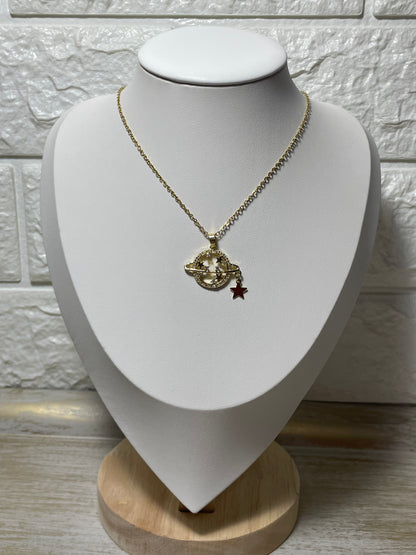 Χρυσό κολιέ πλανήτης