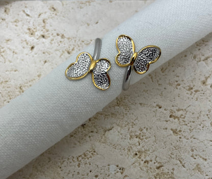 Δαχτυλίδι διπλή πεταλούδα