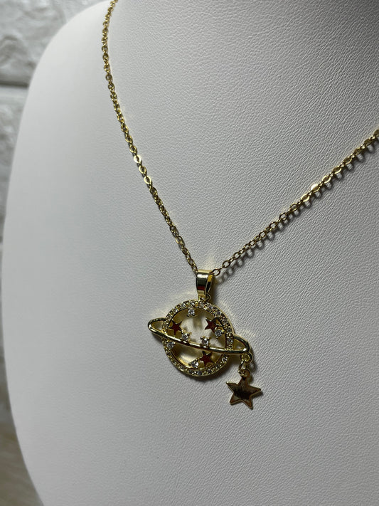 Χρυσό κολιέ πλανήτης