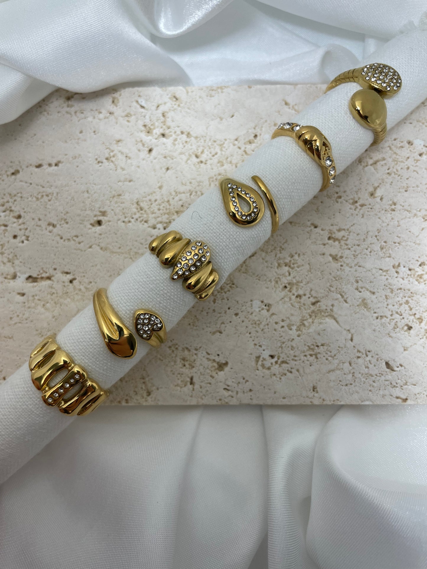 Ατσάλινα χρυσά δαχτυλίδια (Συλλογή 2)