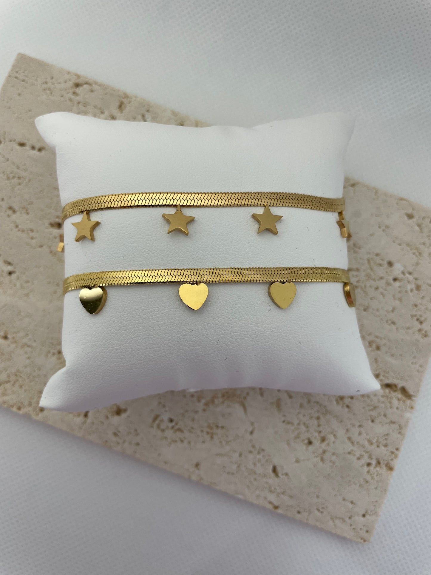 Βραχιόλι snake αλυσίδα με κρεμαστά στοιχεία