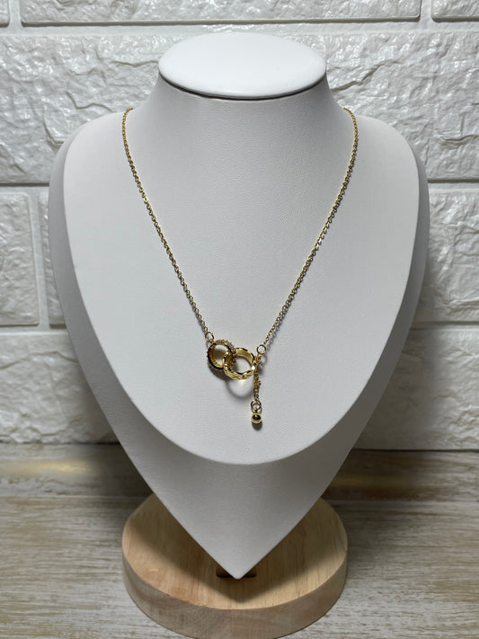 Χρυσό κολιέ ellipse