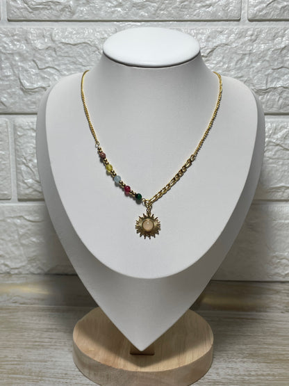 Χρυσό κολιέ ήλιος