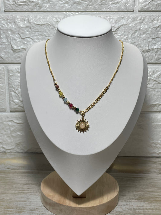 Χρυσό κολιέ ήλιος