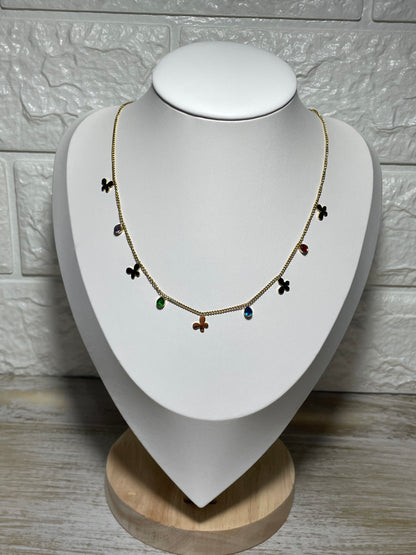 Κολιέ με κρεμαστά μοτίφ και ζιργκόν