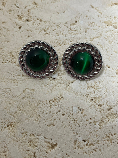 Ατσάλινα ασημί σκουλαρίκια κύκλοι