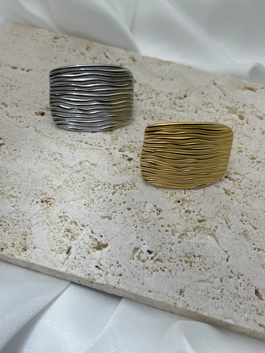 Δαχτυλίδι ορθογώνιο ανάγλυφο