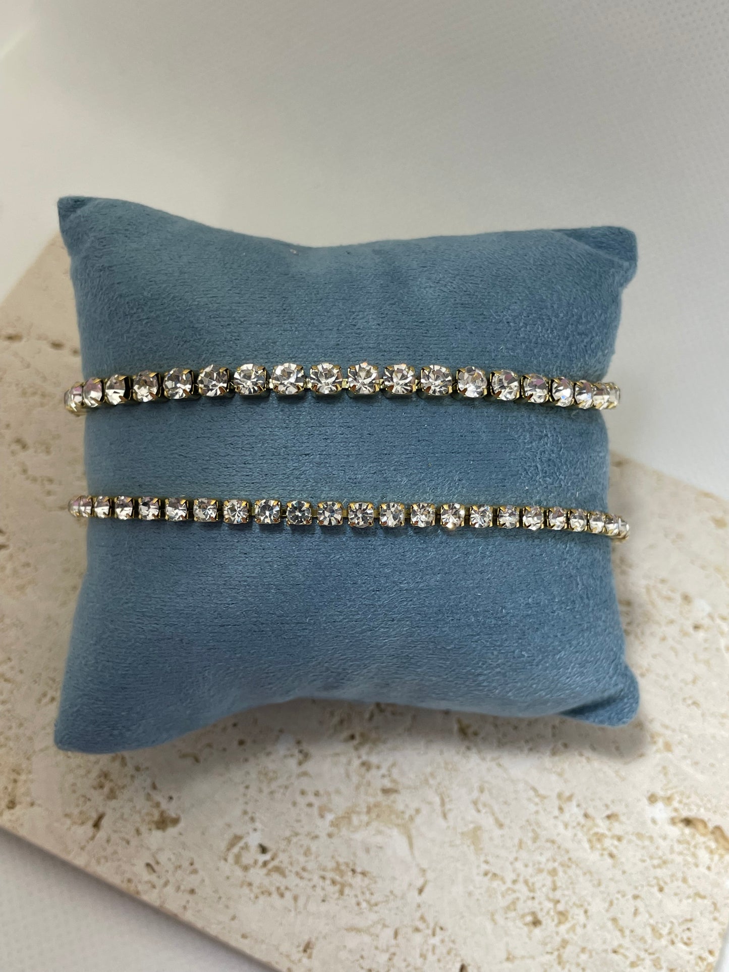 Βραχιόλι ριβιέρα λευκά zircon