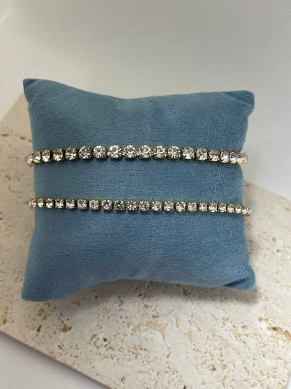 Βραχιόλι ριβιέρα λευκά zircon