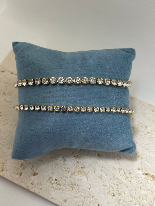 Βραχιόλι ριβιέρα λευκά zircon