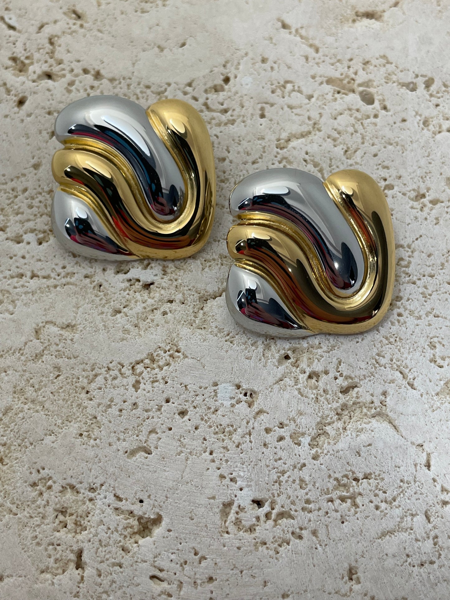 Σκουλαρίκια δίχρωμα