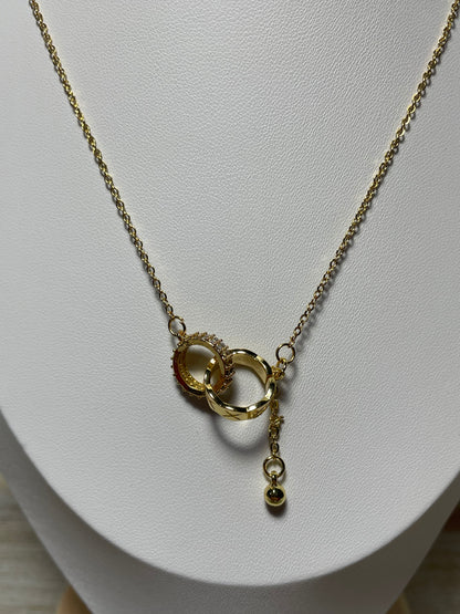 Χρυσό κολιέ ellipse