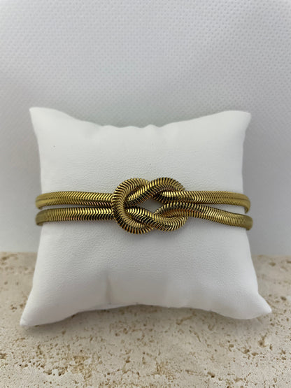 Βραχιόλι αλυσίδας snake με κόμπο