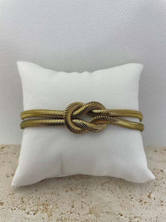 Βραχιόλι αλυσίδας snake με κόμπο