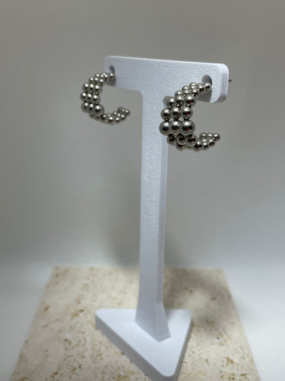 Τριπλοί ασημί κρίκοι