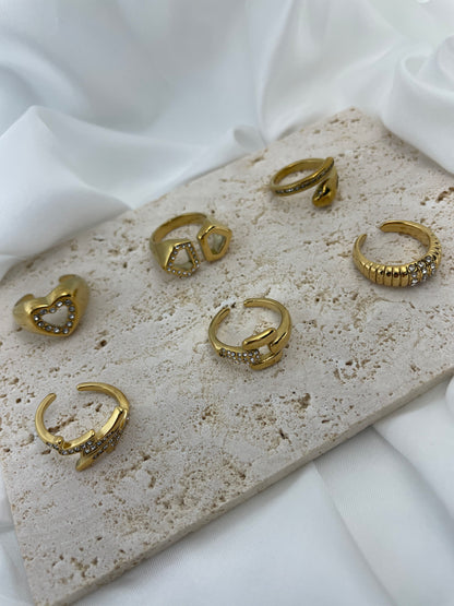 Ατσάλινα χρυσά δαχτυλίδια (Συλλογή 1)