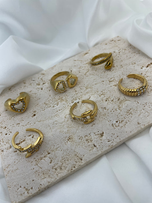 Ατσάλινα χρυσά δαχτυλίδια (Συλλογή 1)