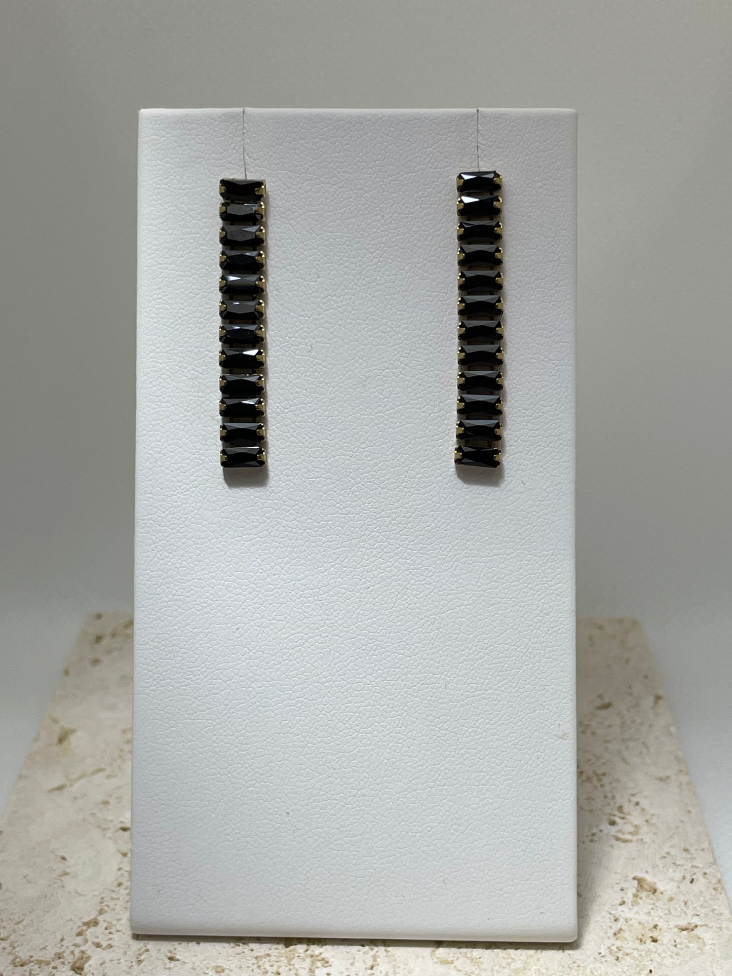 Σκουλαρίκια με μπαγιέτες zircon