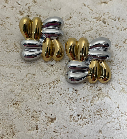 Σκουλαρίκια δίχρωμα