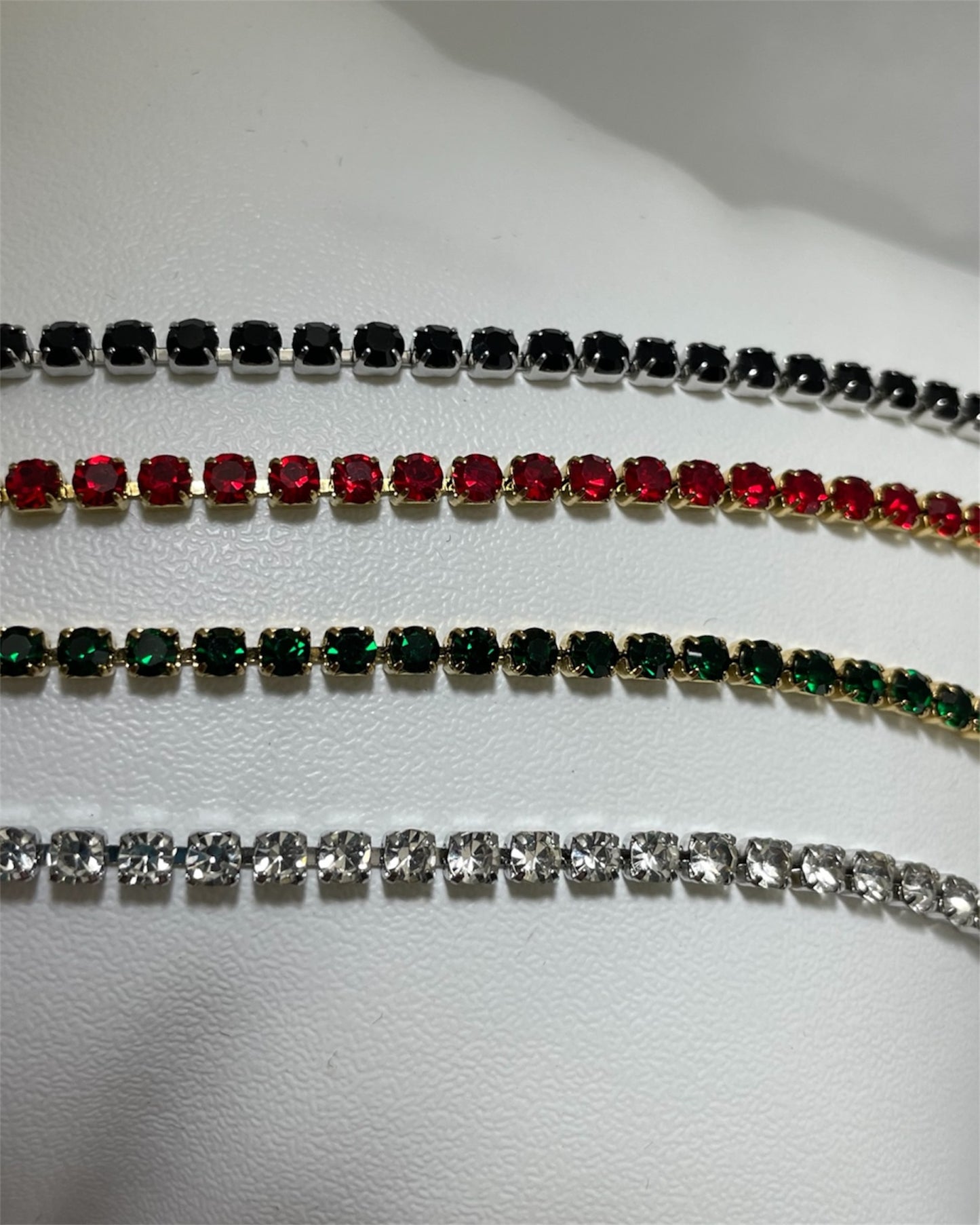 Ατσάλινο βραχιόλι ριβιέρα με κρύσταλλα