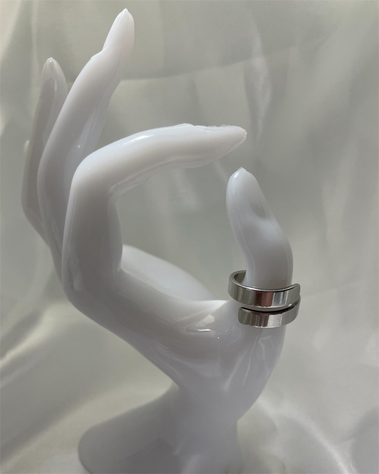 Ασημί δαχτυλίδι παράλληλη βέρα